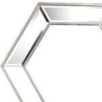 18" Silver Hexagon Glass Framed Accent Mirror - Image 3