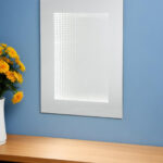 32" Silver Lighted Frame Accent Mirror