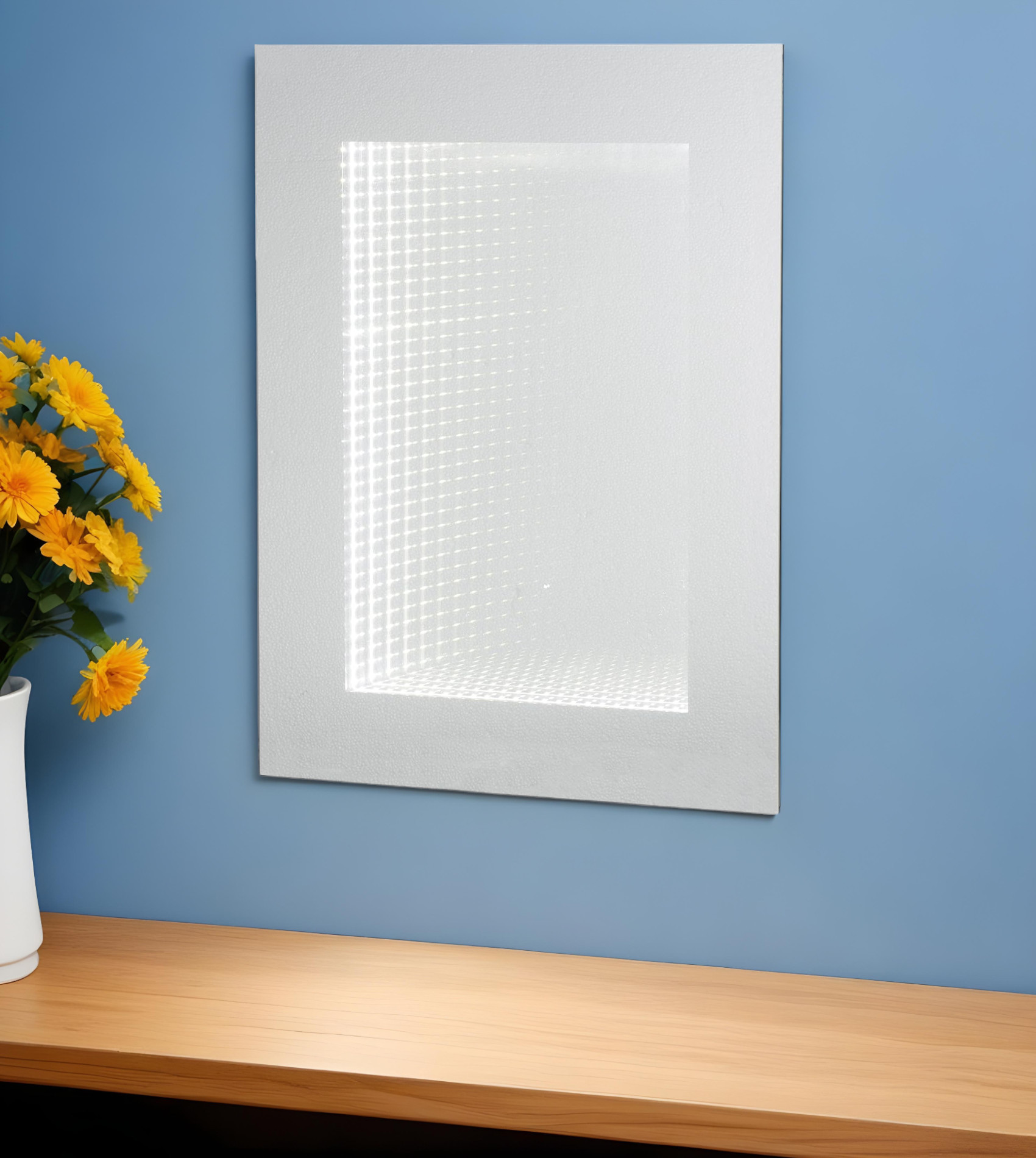 485003_8_hgqwVDZ7-2.jpg 32" Silver Lighted Frame Accent Mirror - Image 1