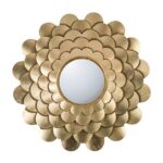 32" Gold Scalloped Iron Framed Accent Mirror - Image 2