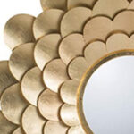32" Gold Scalloped Iron Framed Accent Mirror - Image 3
