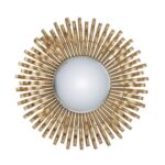 27" Gold Sunburst Iron Framed Accent Mirror - Image 2