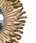 27" Gold Sunburst Iron Framed Accent Mirror - Image 5