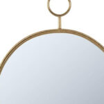 28" Gold Round Iron Framed Accent Mirror - Image 3