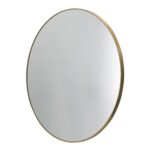 30" Gold Round Wood Framed Accent Mirror - Image 3