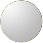 30" Gold Round Wood Framed Accent Mirror - Image 5