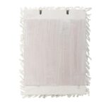 28" White Rattan Framed Accent Mirror - Image 5