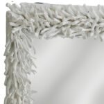 28" White Rattan Framed Accent Mirror - Image 7