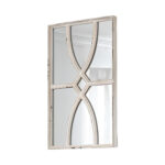 Set of Two White Wood Framed Accent Mirror - Image 2
