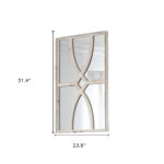 Set of Two White Wood Framed Accent Mirror - Image 4