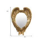 22" Gold Heart Resin Framed Accent Mirror - Image 6