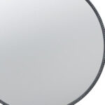 32" Black Crowned Top Iron Framed Accent Mirror - Image 3