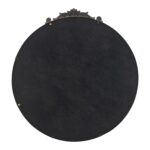32" Gold Crowned Top Iron Framed Accent Mirror - Image 4