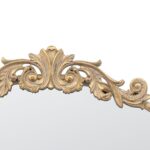 39" Gold Crowned Top Iron Framed Accent Mirror - Image 5