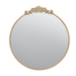 39" Gold Crowned Top Iron Framed Accent Mirror - Image 6
