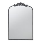 36" Black Arch Iron Framed Accent Mirror - Image 2