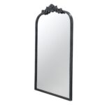 36" Black Arch Iron Framed Accent Mirror - Image 3