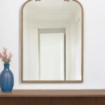 36" Gold Arch Iron Framed Accent Mirror