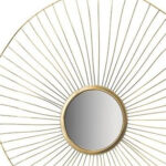 Set of Three Gold Iron Sunburst Framed Accent Mirror - Image 4