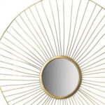 Set of Three Gold Iron Sunburst Framed Accent Mirror - Image 5