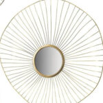 Set of Three Gold Iron Sunburst Framed Accent Mirror - Image 2
