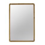 35" Brown Solid Wood Framed Accent Mirror - Image 2