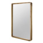 35" Brown Solid Wood Framed Accent Mirror - Image 3