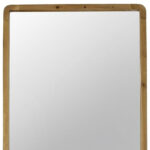 35" Brown Solid Wood Framed Accent Mirror - Image 4