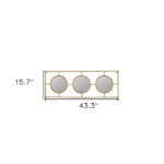 16" Gold Iron Framed Accent Mirror - Image 5