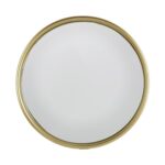 15" Gold Round Iron Textured Framed Accent Mirror - Image 2