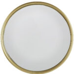 15" Gold Round Iron Textured Framed Accent Mirror - Image 3