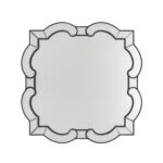 32" Clear Scalloped Glass Framed Accent Mirror - Image 2