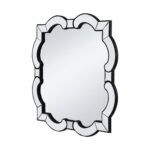 32" Clear Scalloped Glass Framed Accent Mirror - Image 4