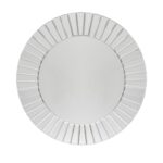 24" Clear Round Beveled Glass Framed Accent Mirror - Image 2