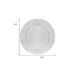 24" Clear Round Beveled Glass Framed Accent Mirror - Image 7