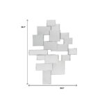 30" Clear Abstract Glass Contemporary Panels Unframed Accent Mirror - Image 8