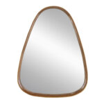 37" Brown Abstract Wood Framed Accent Mirror - Image 3