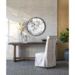 32" Black Round Iron Framed Accent Mirror - Image 9