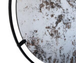 32" Black Round Iron Framed Accent Mirror - Image 4