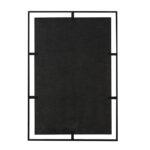 32" Black Iron Framed Antiqued Glass Accent Mirror - Image 3