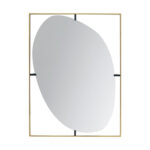 40" Gold Iron Framed Accent Mirror - Image 3
