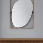 40" Gold Iron Framed Accent Mirror