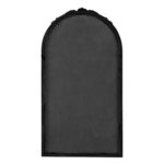 42" Black Crowned Top Antiqued Glass Arch Framed Accent Mirror - Image 5