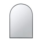36" Black Arch Metal Framed Accent Mirror - Image 2