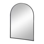 36" Black Arch Metal Framed Accent Mirror - Image 3