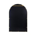 36" Gold Arch Iron Framed Accent Mirror - Image 3