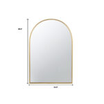 36" Gold Arch Iron Framed Accent Mirror - Image 5