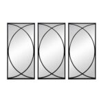 Set of Three Black Iron Framed Accent Mirror - Image 4