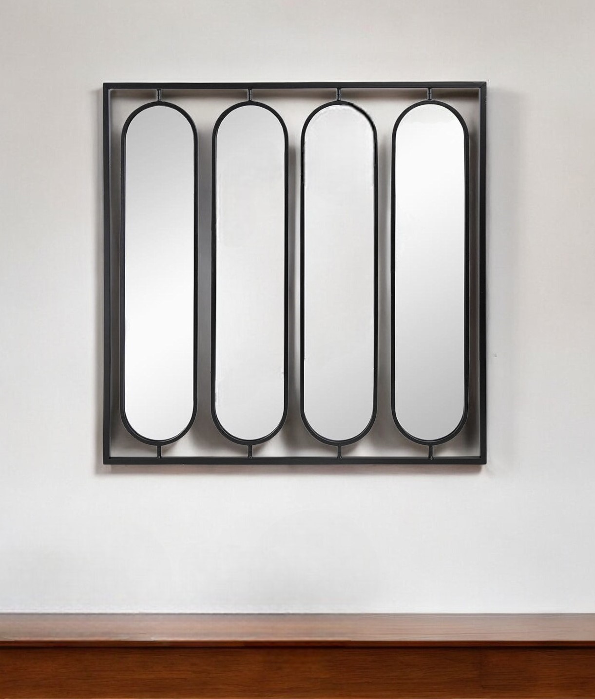 485103_3_CAcTYOw5.jpg 36" Black Square Iron Framed Accent Mirror - Image 1