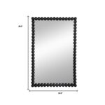 36" Black Iron Framed Accent Mirror - Image 5